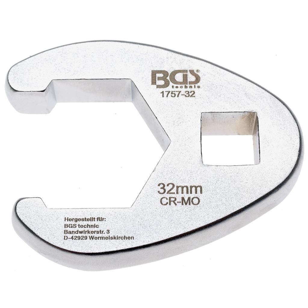 Hahnenfussschlüssel | Antrieb Innenvierkant 12,5 mm (1/2&quot;) | SW 32 mm