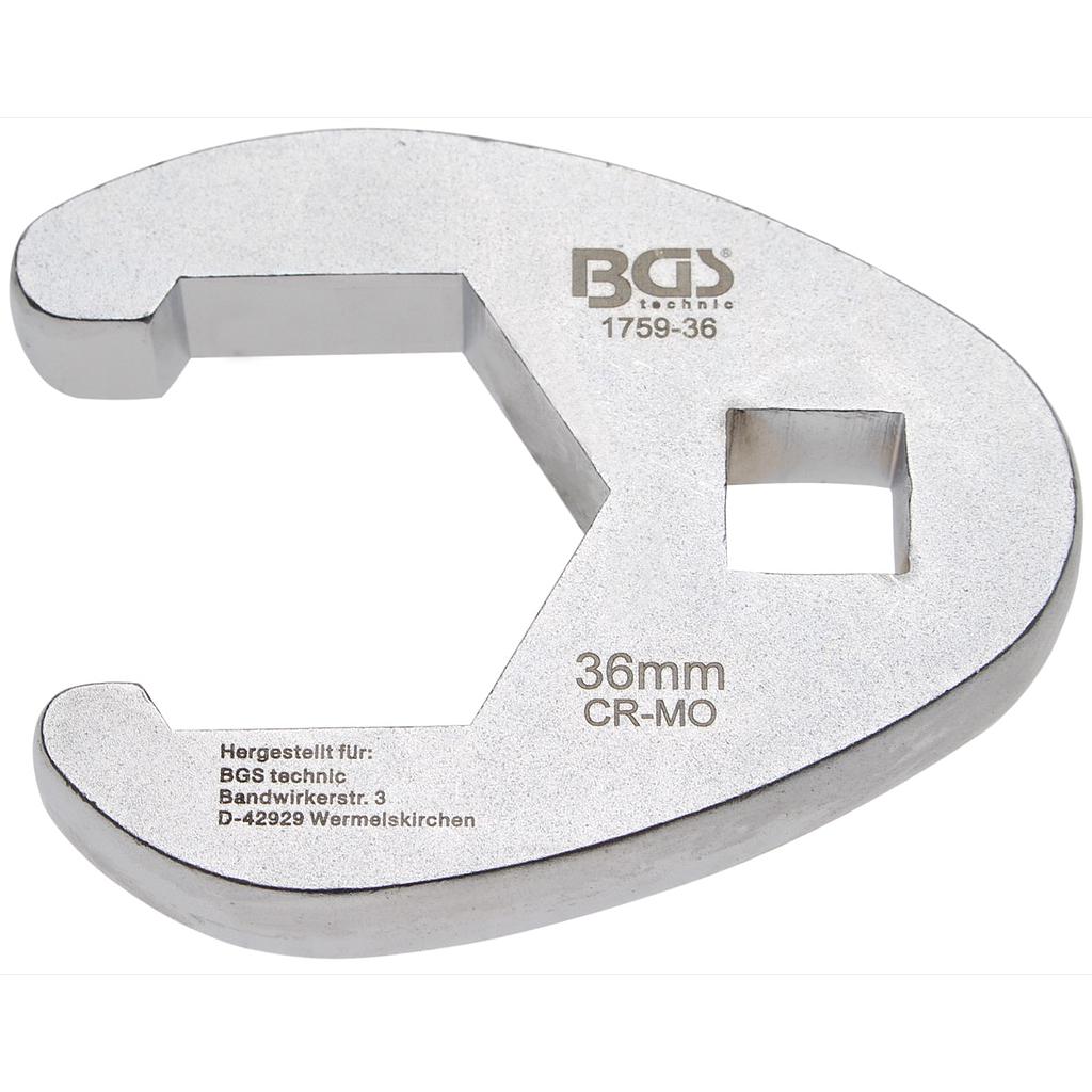 Hahnenfussschlüssel | Antrieb Innenvierkant 12,5 mm (1/2&quot;) | SW 36 mm