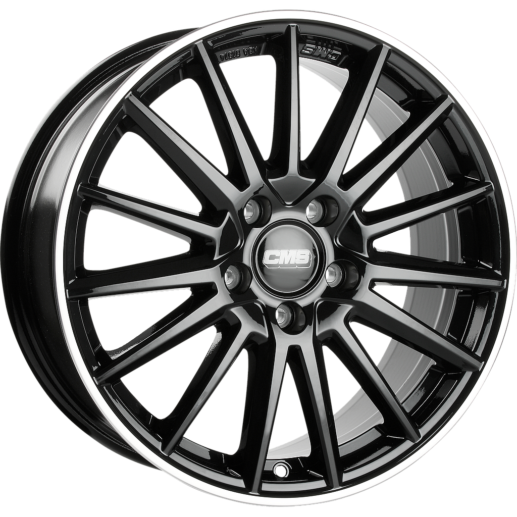 CMS C23 8x18 ET 43 5x112 66.6 diamond rim black