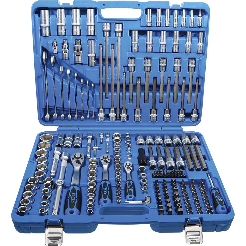 Steckschlüssel-Satz Sechskant | Antrieb 6,3 mm (1/4&quot;) / 10 mm (3/8&quot;) / 12,5 mm (1/2&quot;) | 214-tlg.