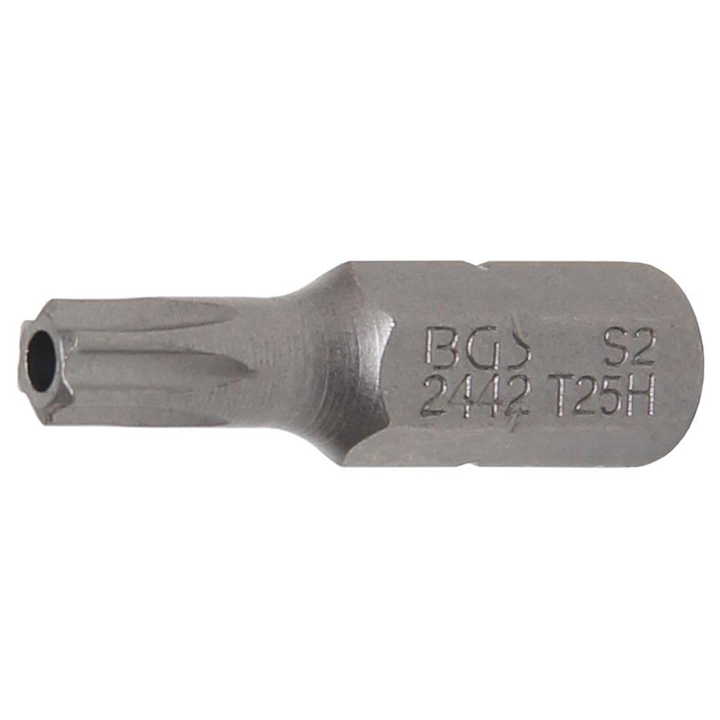Bit | Länge 25 mm | Antrieb Aussensechskant 6,3 mm (1/4") | T-Profil (für Torx) mit Bohrung T25