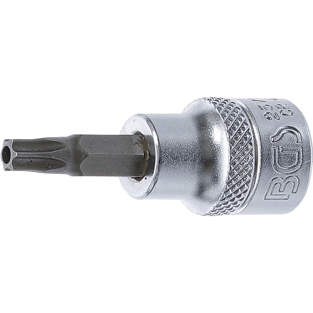 Bit-Einsatz | Antrieb Innenvierkant 10 mm (3/8") | T-Profil (für Torx) mit Bohrung T30