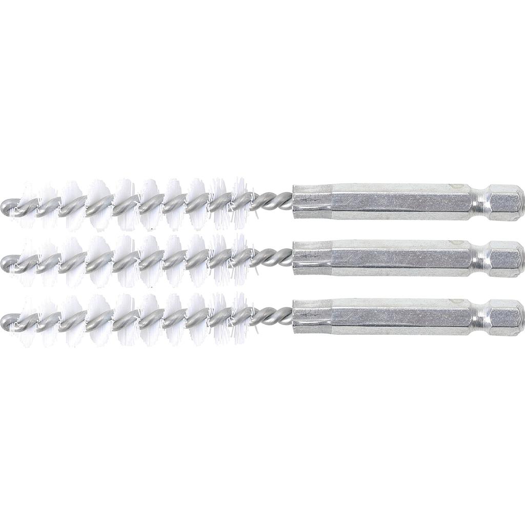 Nylonbürste | 10 mm | Antrieb Aussensechskant 6,3 mm (1/4&quot;) | 3-tlg.