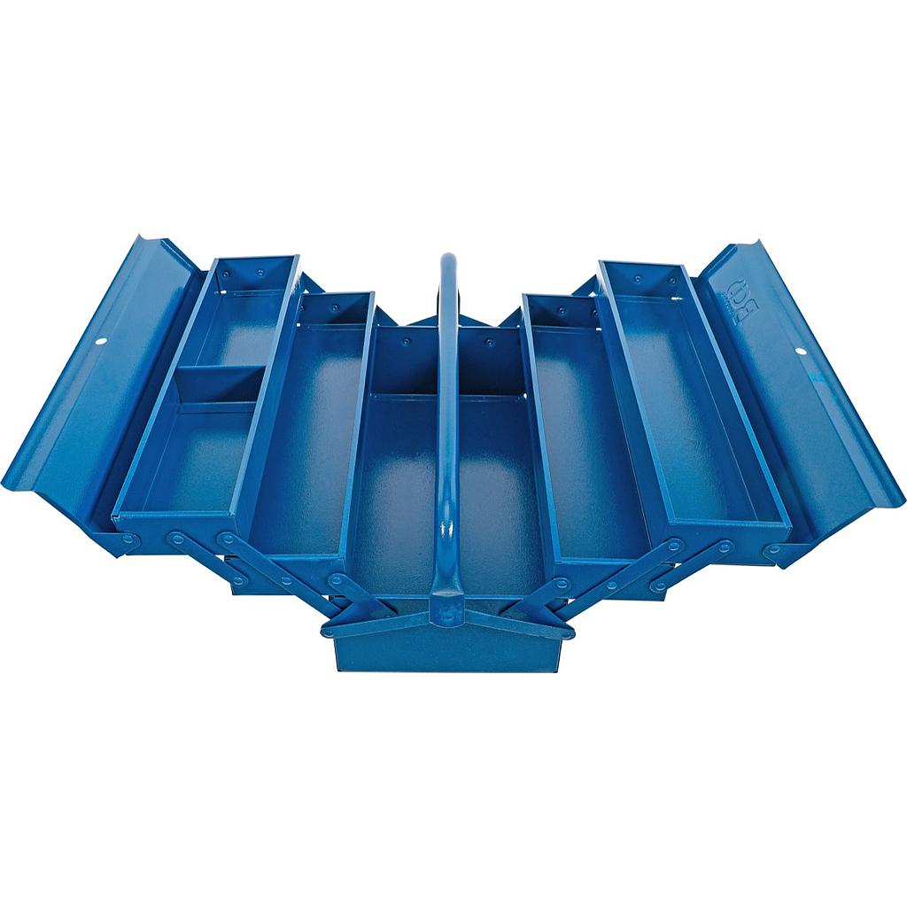 Metall-Werkzeugkasten | leer | 420 x 200 x 200 mm | 5 Fächer