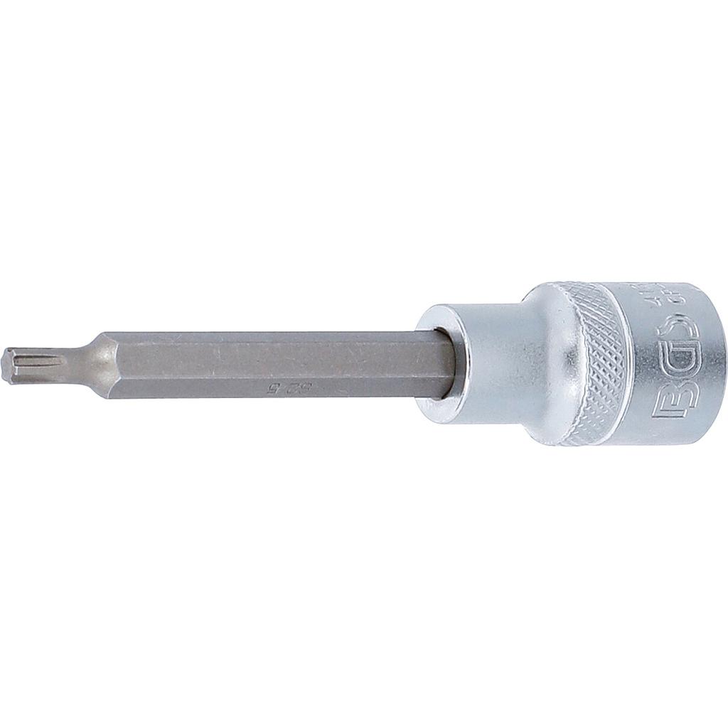 Bit-Einsatz | Länge 100 mm | Antrieb Innenvierkant 12,5 mm (1/2&quot;) | Keil-Profil (für RIBE) M5