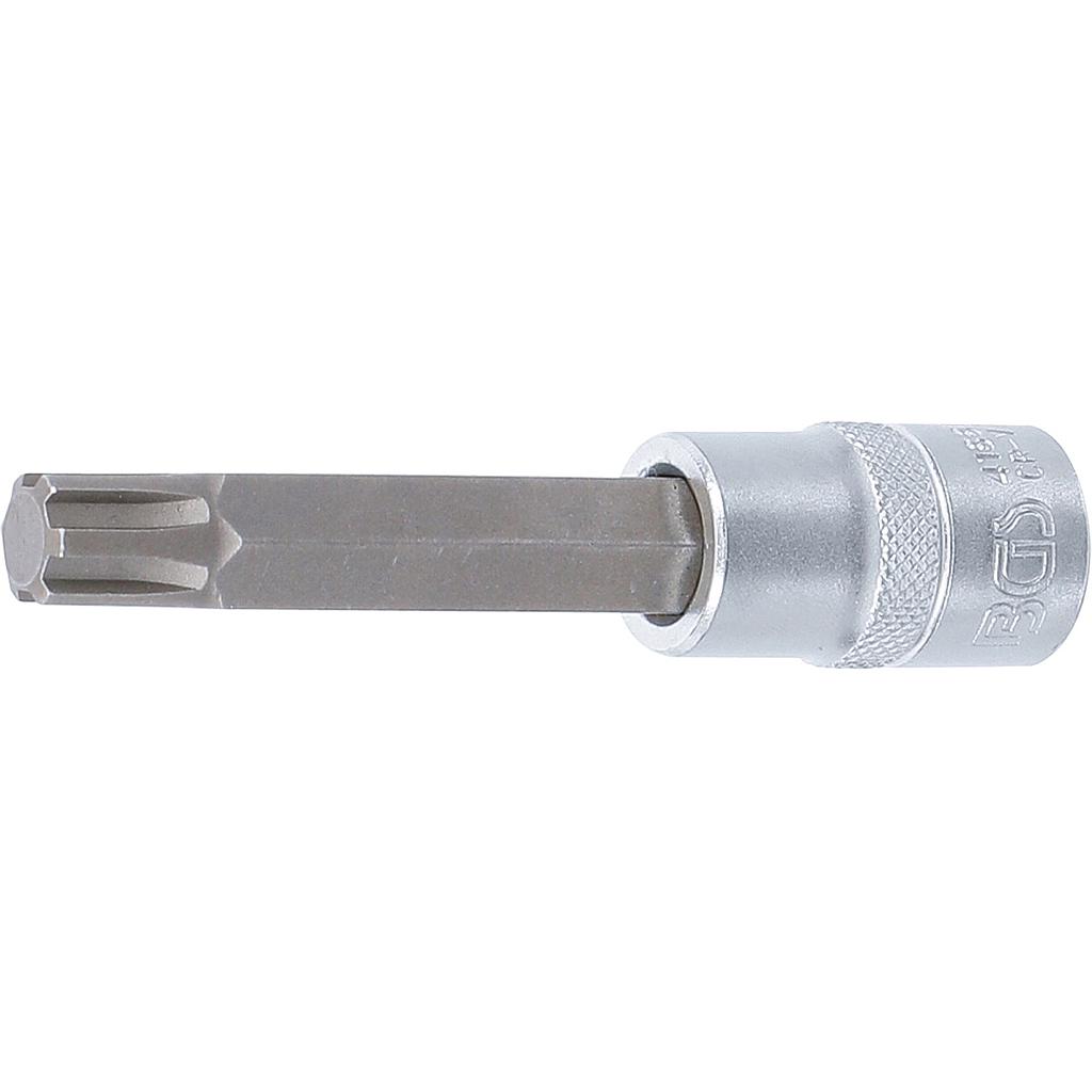 Bit-Einsatz | Länge 100 mm | Antrieb Innenvierkant 12,5 mm (1/2&quot;) | Keil-Profil (für RIBE) M12