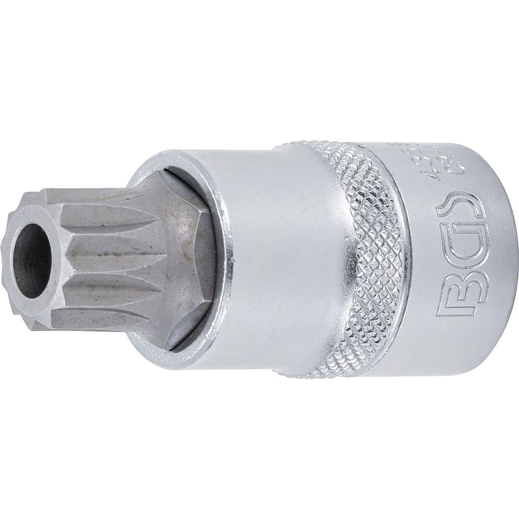 Bit-Einsatz | Antrieb Innenvierkant 12,5 mm (1/2&quot;) |Innenvielzahn (für XZN) mit Bohrung M16