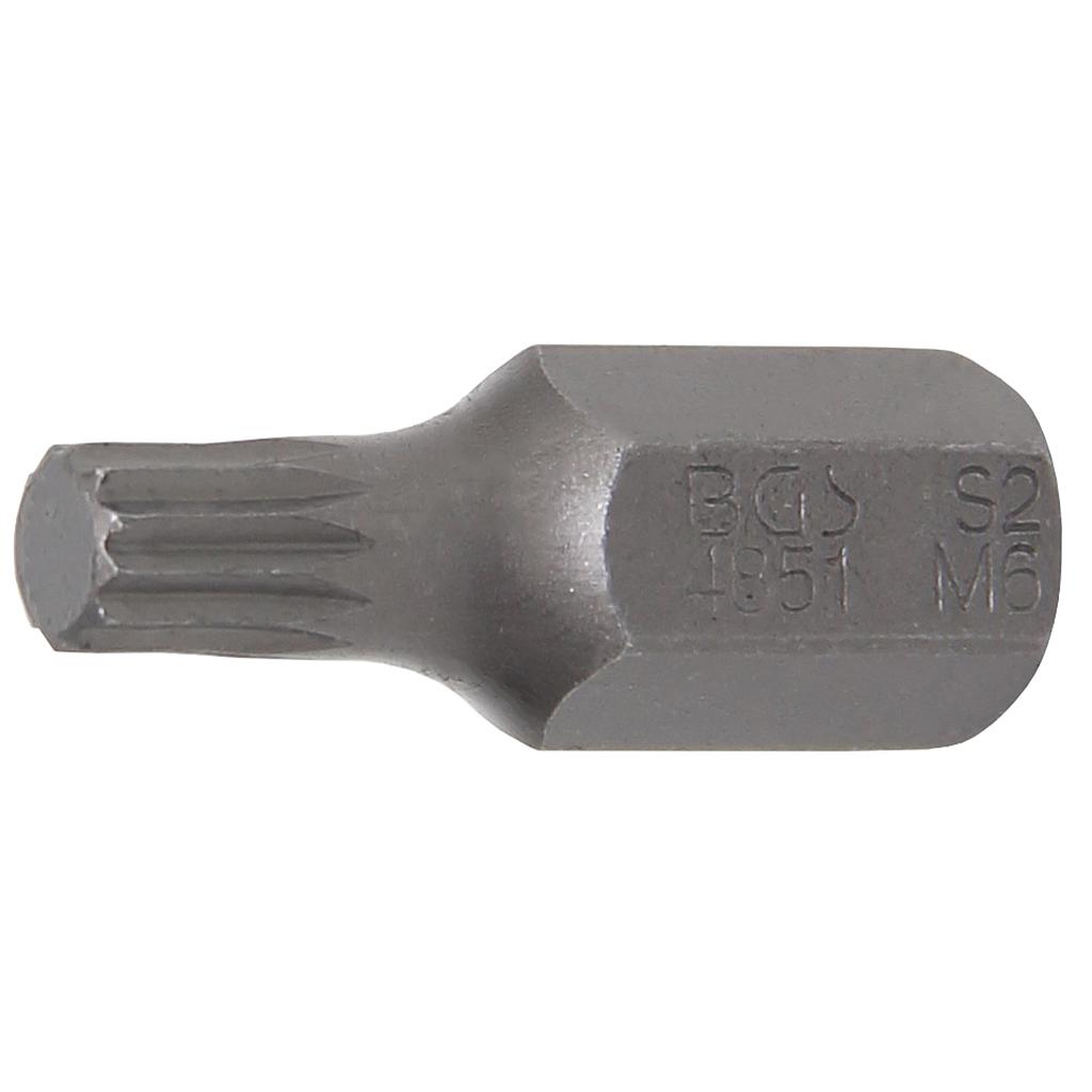Bit | Antrieb Aussensechskant 10 mm (3/8&quot;) | Innenvielzahn (für XZN) M6