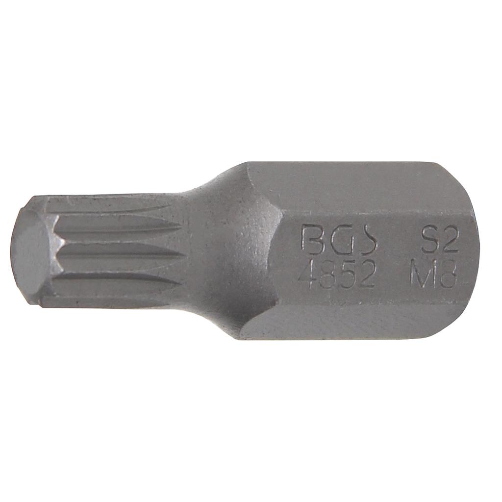Bit | Antrieb Aussensechskant 10 mm (3/8&quot;) | Innenvielzahn (für XZN) M8