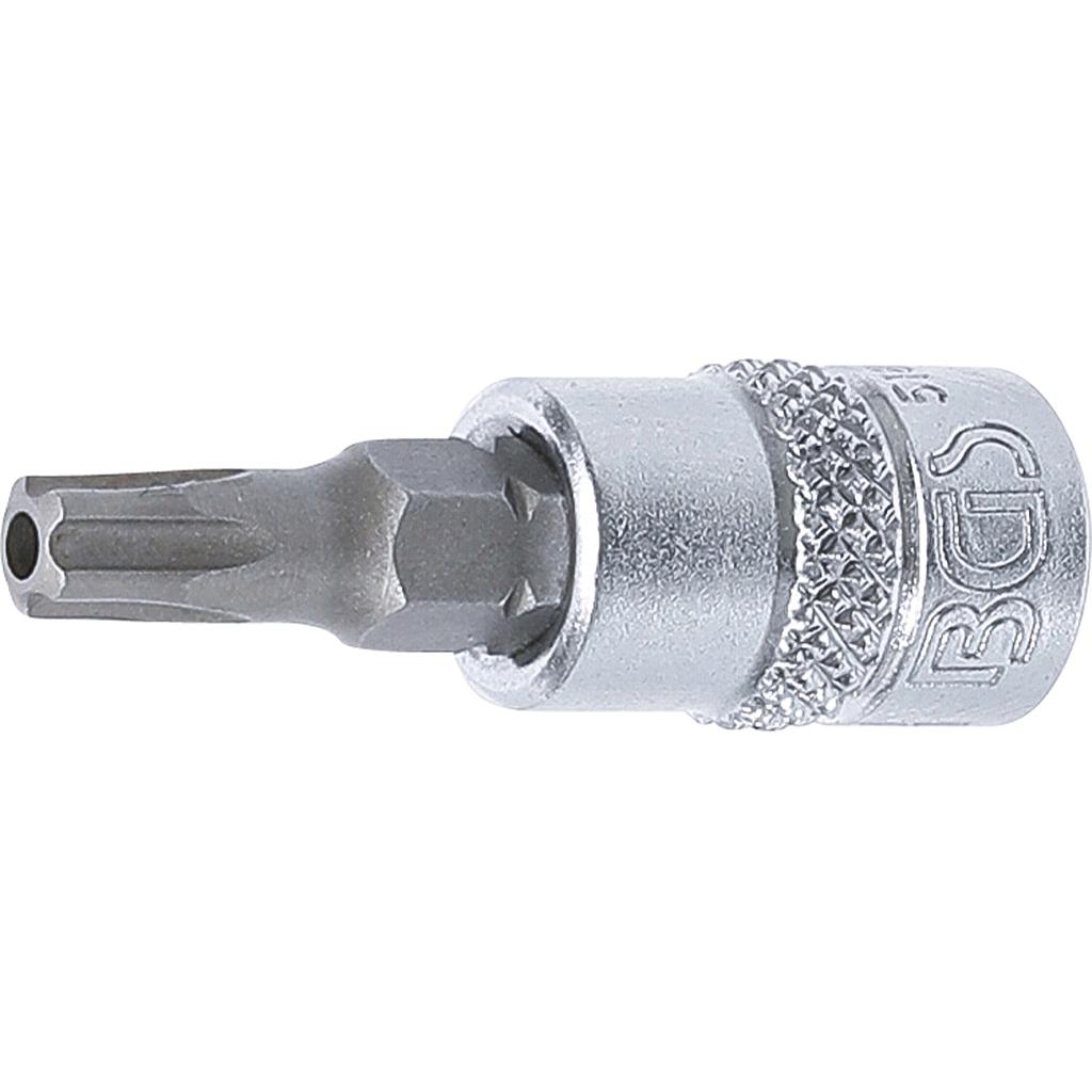 Bit-Einsatz | Antrieb Innenvierkant 6,3 mm (1/4&quot;) | TS-Profil (für Torx Plus) mit Bohrung TS27