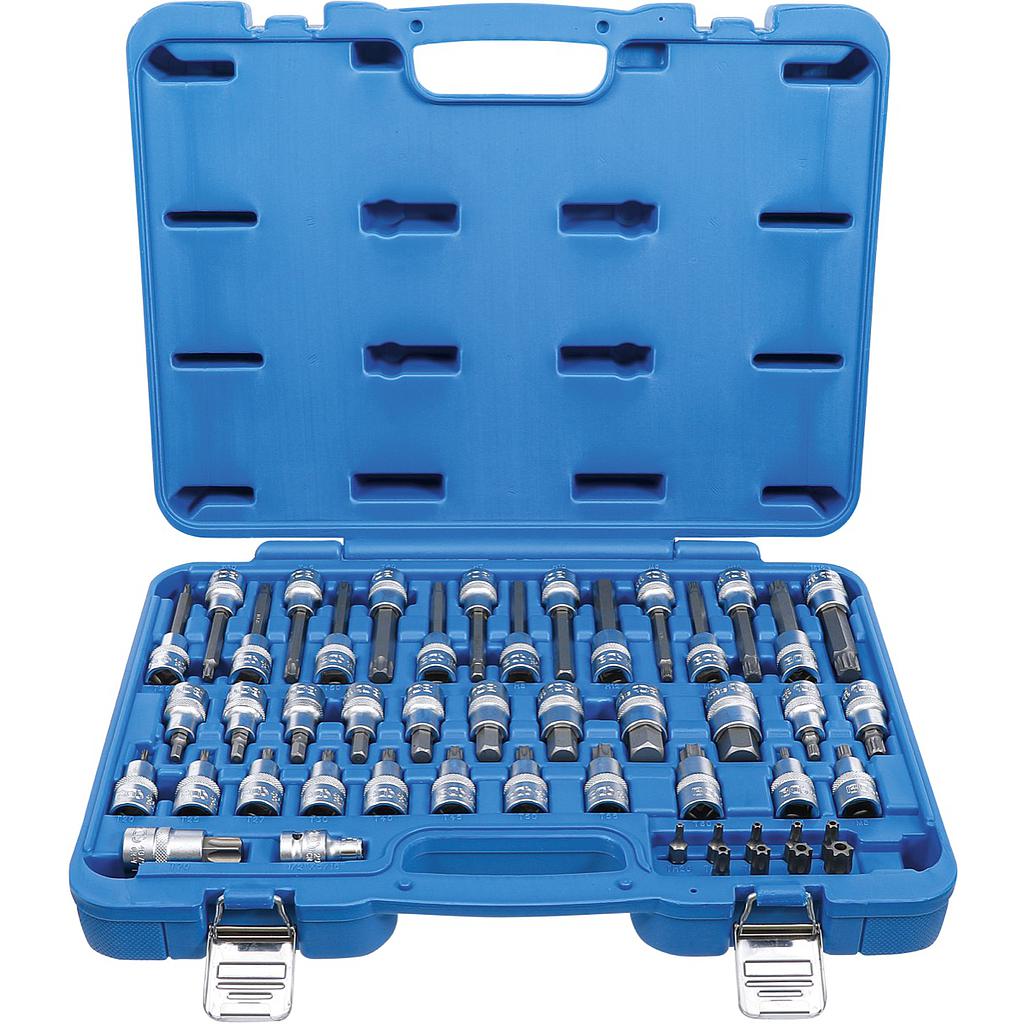 Bit-Einsatz-Satz | Antrieb Innenvierkant 12,5 mm (1/2&quot;), Aussensechskant 8 mm (5/16&quot;) | 49-tlg.