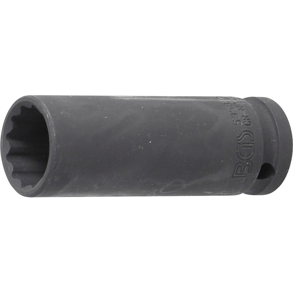 Kraft-Steckschlüssel-Einsatz Zwölfkant, tief | Antrieb Innenvierkant 12,5 mm (1/2&quot;) | SW 21 mm