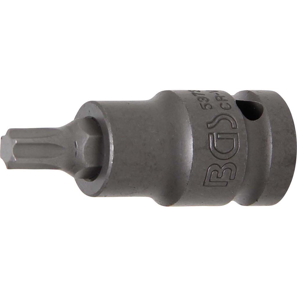 Kraft-Bit-Einsatz | Länge 55 mm | Antrieb Innenvierkant 12,5 mm (1/2") | T-Profil (für Torx) T45