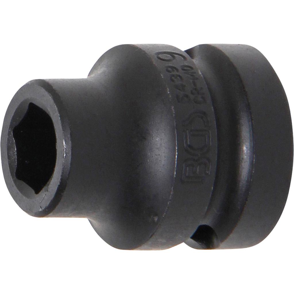Kraft-Steckschlüssel-Einsatz Sechskant | Antrieb Innenvierkant 12,5 (1/2&quot;) | SW 9 mm