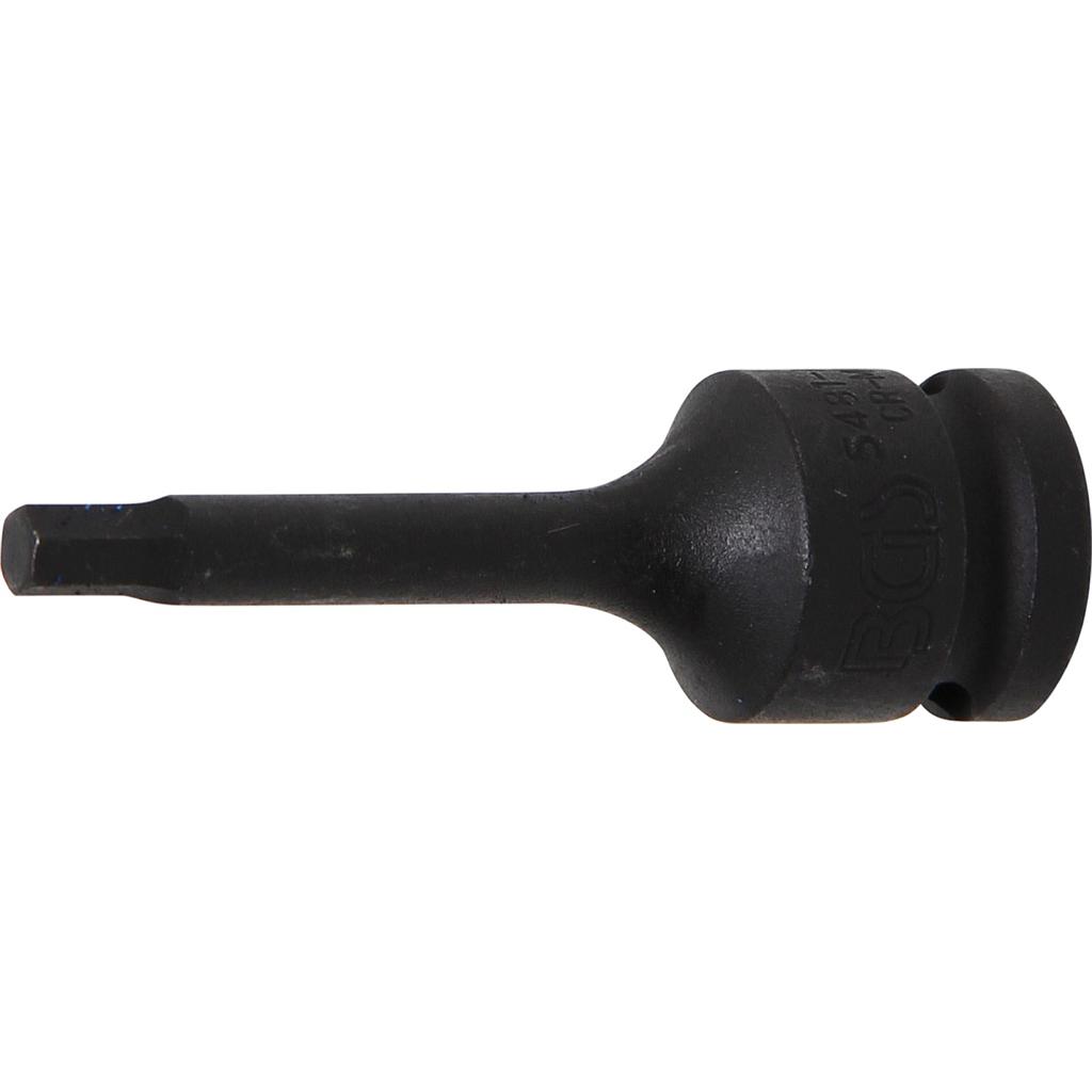 Kraft-Bit-Einsatz | Länge 75 mm | Antrieb Innenvierkant 12,5 mm (1/2&quot;) | Innensechskant 6 mm