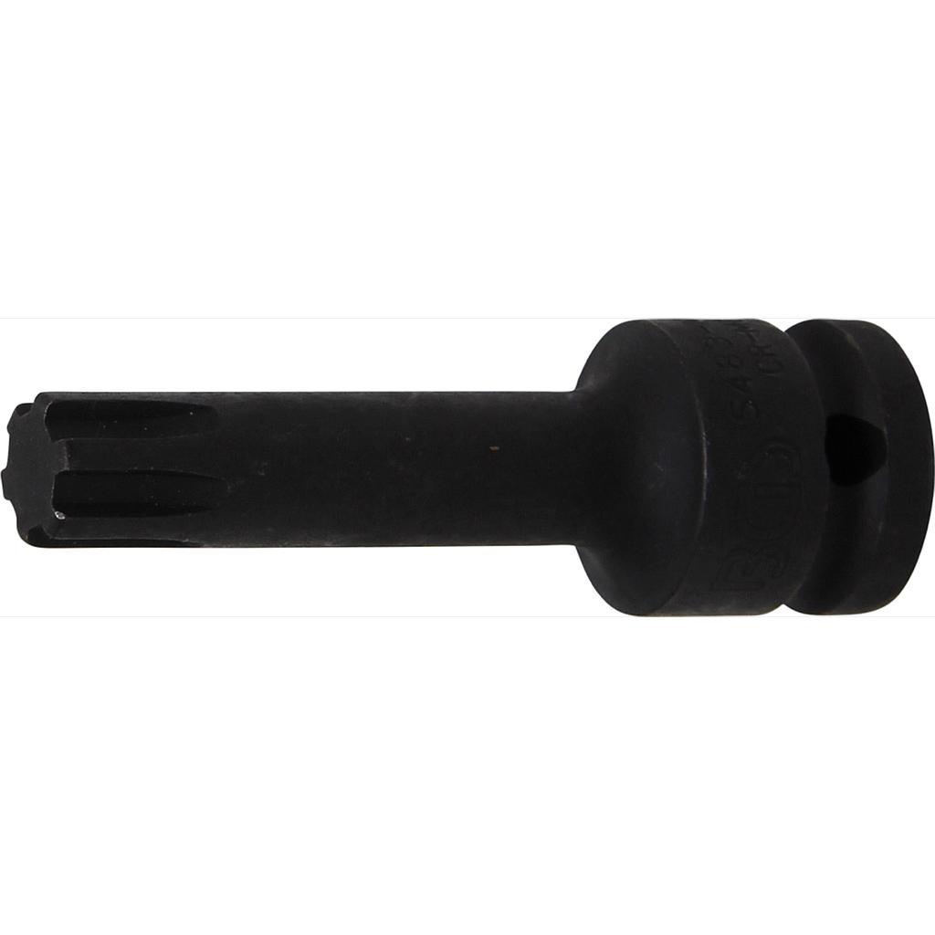 Kraft-Bit-Einsatz | Länge 75 mm | Antrieb Innenvierkant 12,5 mm (1/2&quot;) | Keil-Profil (für RIBE) M13