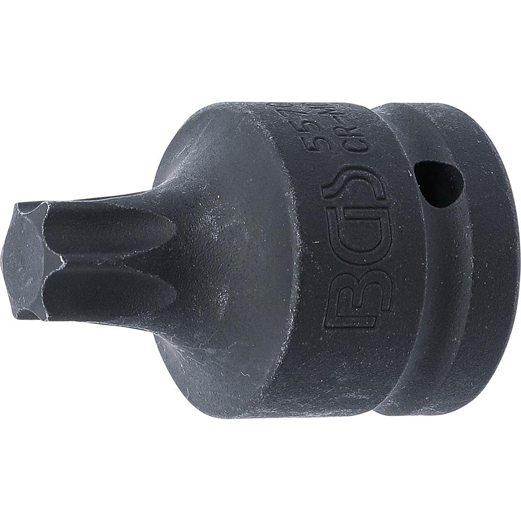 Kraft-Bit-Einsatz | Länge 60 mm | Antrieb Innenvierkant 20 mm (3/4&quot;) | T-Profil (für Torx) T70