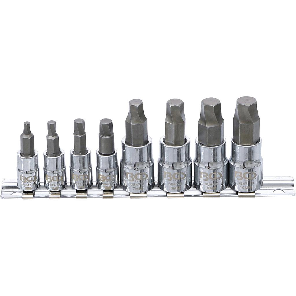 Schraubenausdreher-Satz | Antrieb Innenvierkant 6,3 mm (1/4&quot;) / 10 mm (3/8&quot;) | für defekten Innensechskant 3 - 10 mm | 8-tlg.