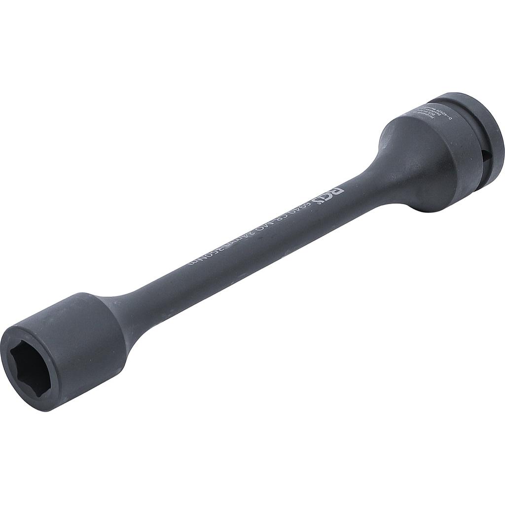 Torsions-Kraft-Steckschlüssel-Einsatz Sechskant | Antrieb Innenvierkant 25 mm (1&quot;) | SW 24 mm | 350 Nm