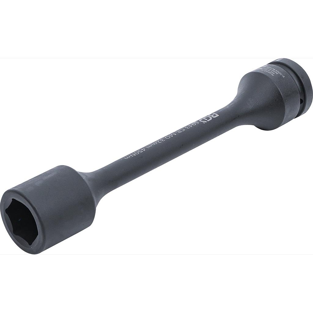 Torsions-Kraft-Steckschlüssel-Einsatz Sechskant | Antrieb Innenvierkant 25 mm (1&quot;) | SW 32 mm | 450 Nm