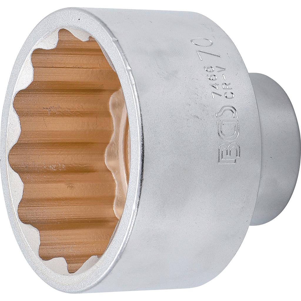 Steckschlüssel-Einsatz Zwölfkant | Antrieb Innenvierkant 20 mm (3/4&quot;) | SW 70 mm