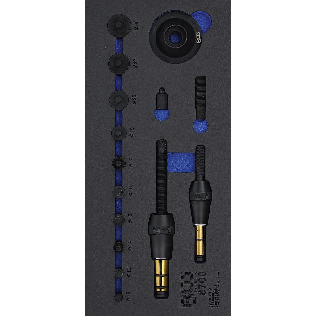 Werkstattwageneinlage 1/3 | Kupplungs-Zentrierwerkzeug-Satz | 17 tlg.