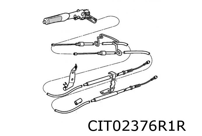 Cable de frein ZX BL disque -7330 droite / 306