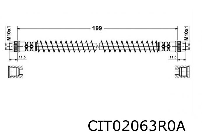 Bremsschlauch Saxo hinten
