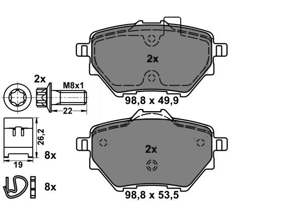 Pastiglie freni posteriore