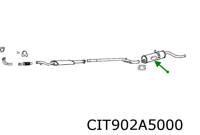 Auspufftopf CX hinten