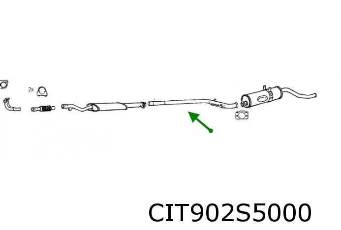 CX (2.0i/2.2i/2.4i/2.5i/2.5D) tussenpijp hol