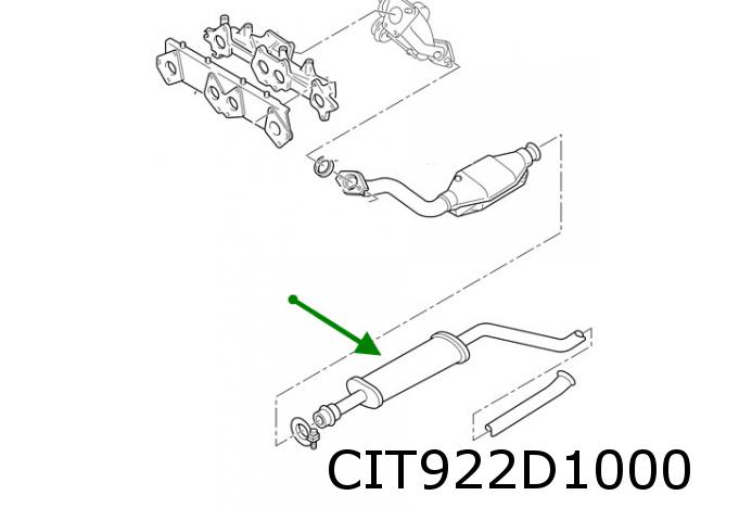 Auspufftopf XM 2,0 Turbo vorne