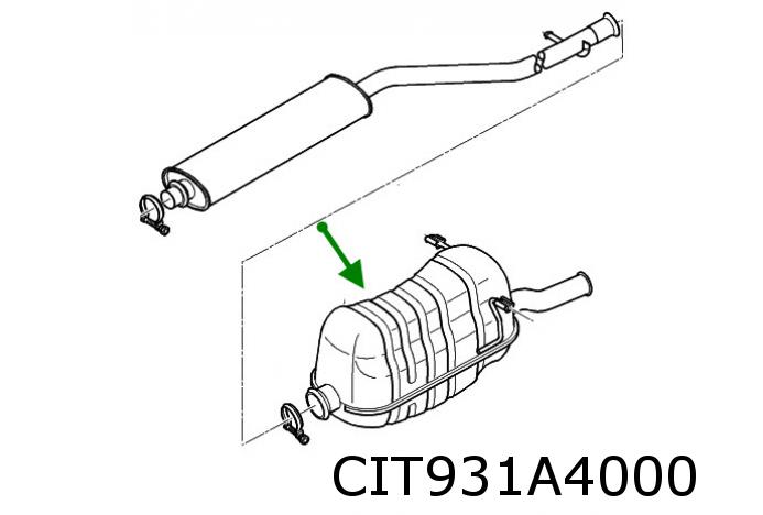 Pot echappement Xsara Picasso 1,8 16V arrière