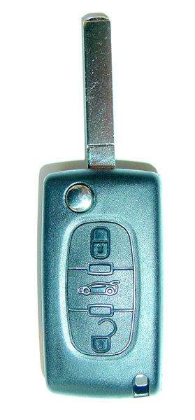 Guscio telecommando 3 tasti con portellone, supporto della batteria sul circuito elettrico