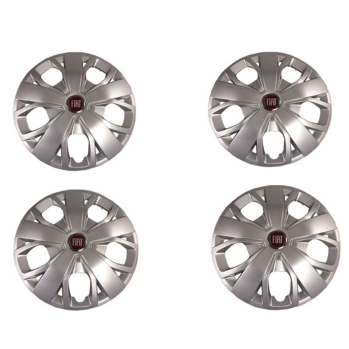 Radkappensatz 16 Zoll Felge Emblem Rot Fiat Ducato Typ 250 ab 2014