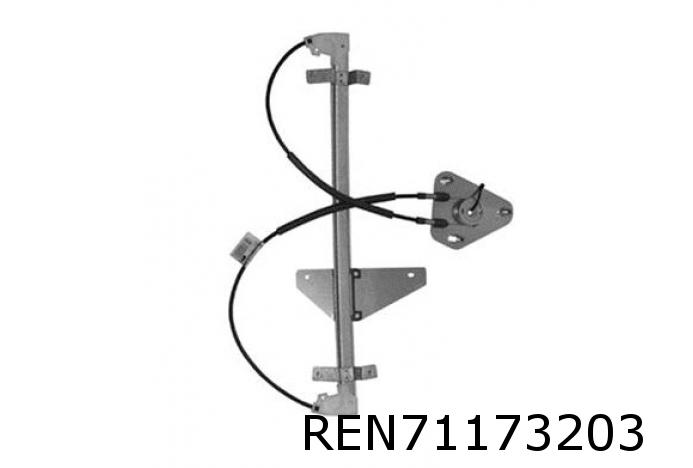 Megane HB raammechaniek L achter (elb. / zonder motor)